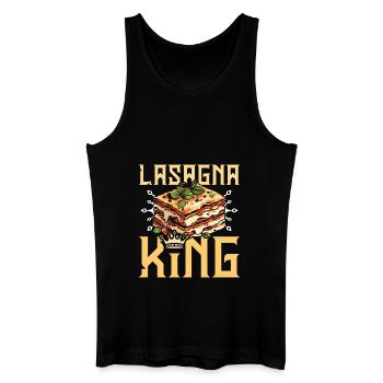 Roi de la lasagne - Débardeur bio Homme - noir - Devant