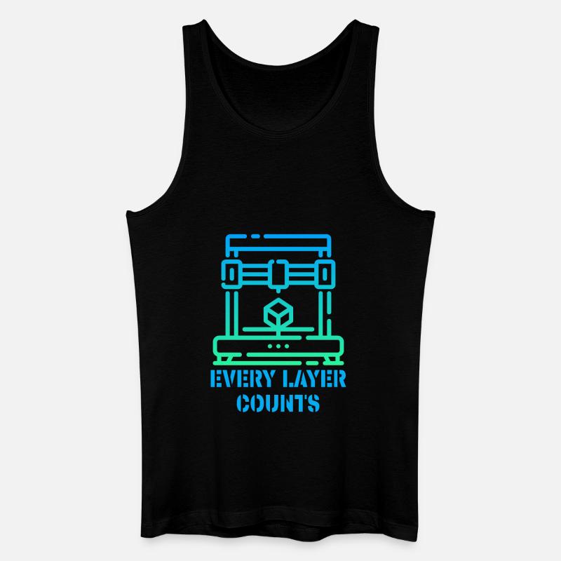 Every Layer Counts 3d Printer - Men’s Organic Tank Top - black