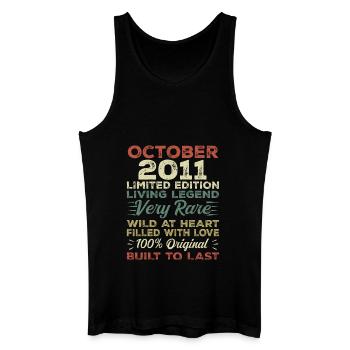2011 Oktober 2011 Geburtstag Oktober 2011 Original - Männer Bio Tank Top - Schwarz - Vorne