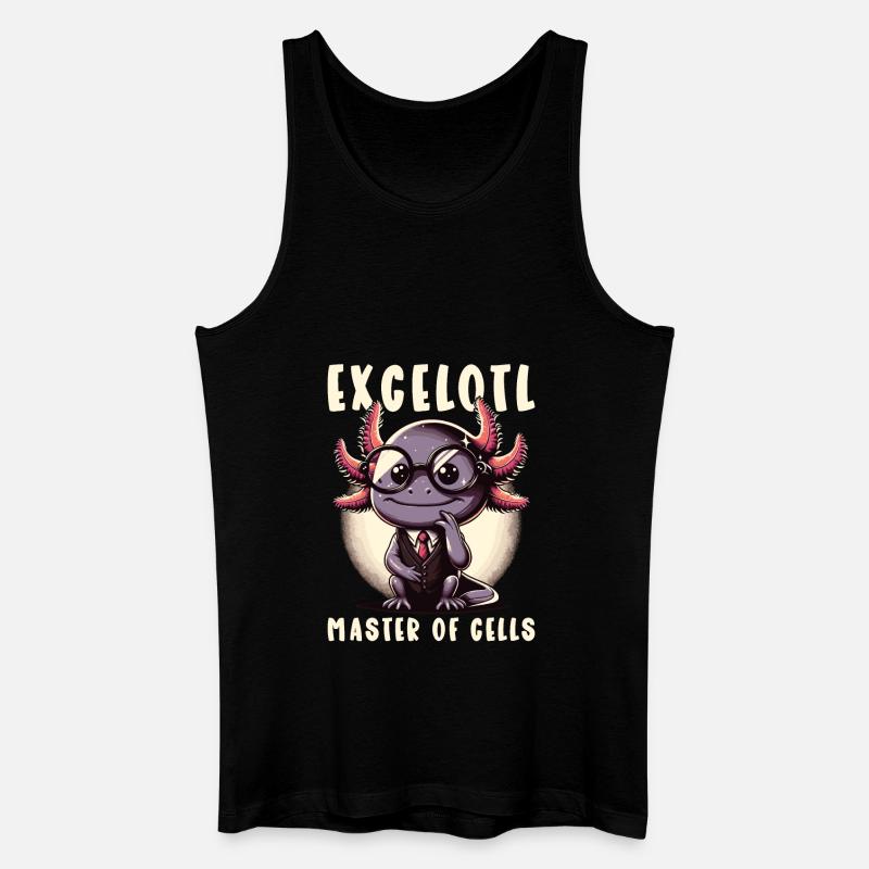 Excelotl Geeky Tabellenkalkulation Axolotl - Männer Bio Tank Top - Schwarz
