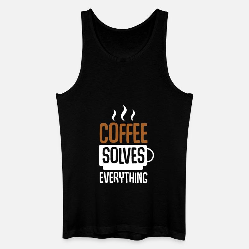 Coffee Solves Everything - Men’s Organic Tank Top - black