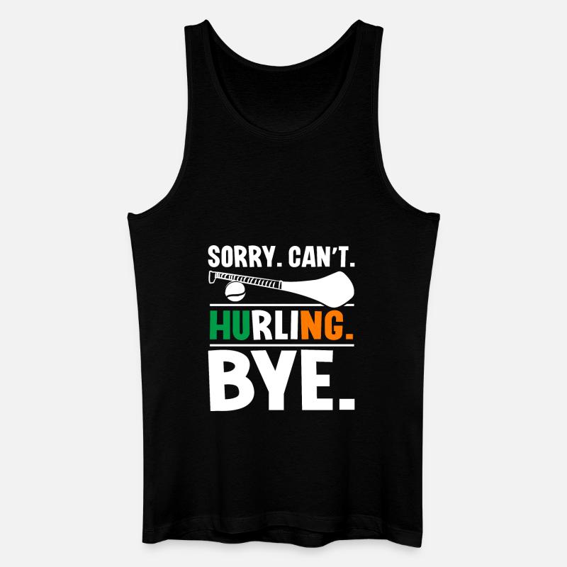 Sorry Can't Hurling Bye - Männer Bio Tank Top - Schwarz