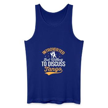 Introverted But Willing To Discuss Tango Latin Mus - Men’s Organic Tank Top - royal blue - Front