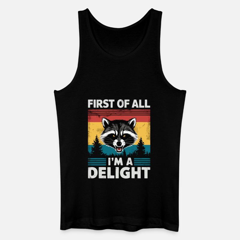 Waschbär - Männer Bio Tank Top - Schwarz