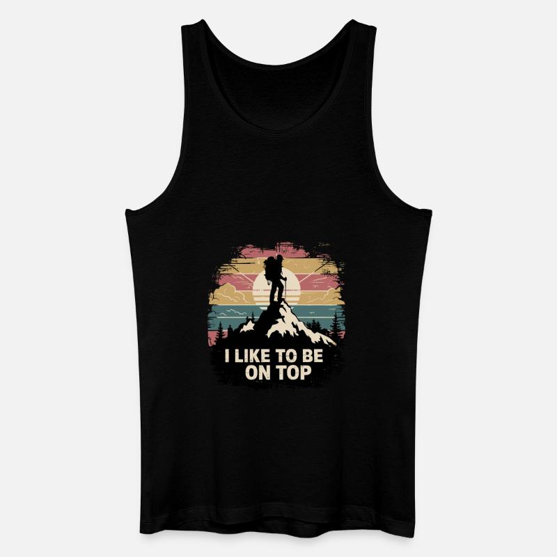 Berggipfel Gipfel Bergsteigen Klettern Kletterer - Männer Bio Tank Top - Schwarz