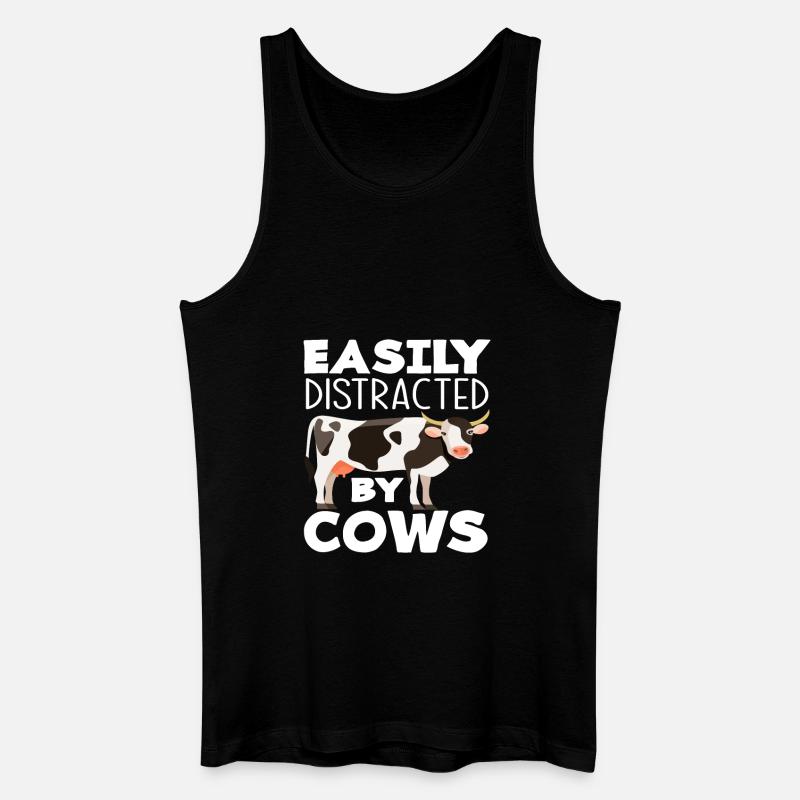 Easily distracted by cows - Men’s Organic Tank Top - black