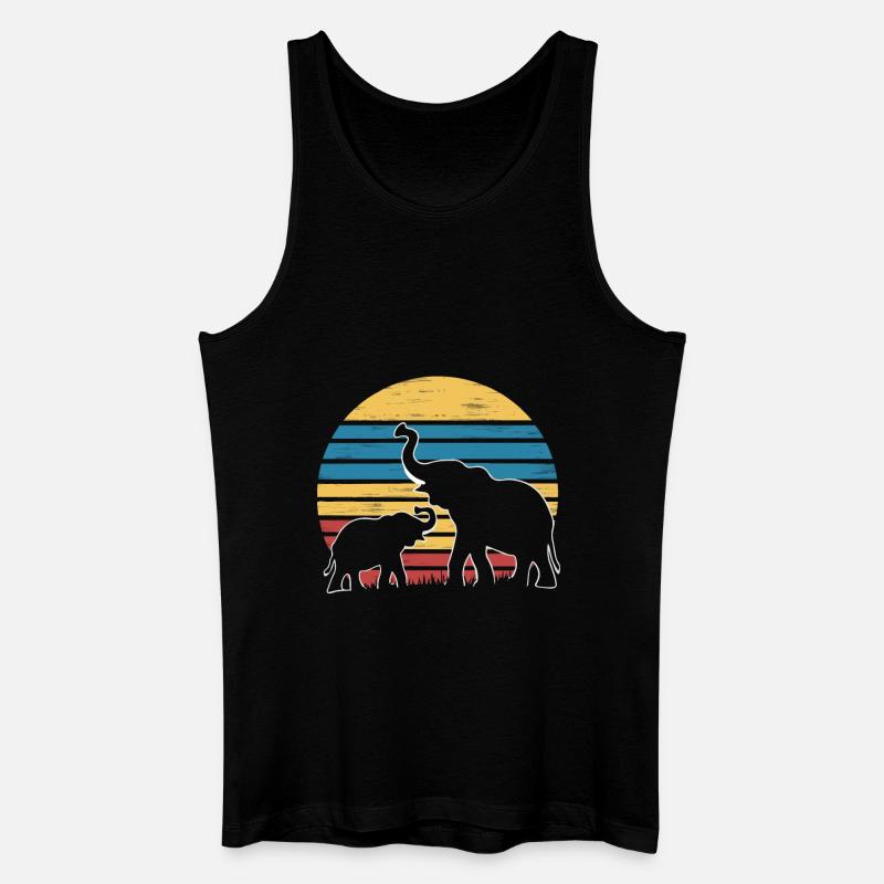 Elefant Tier Elefanten Zoo - Männer Bio Tank Top - Schwarz