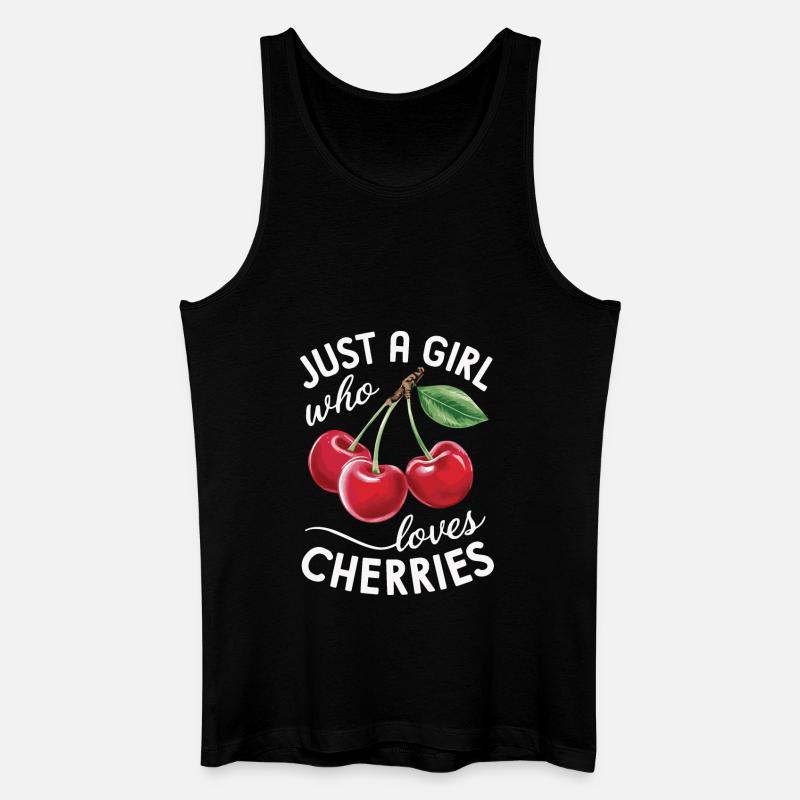 Kirsche Kirschen Früchte Essen - Männer Bio Tank Top - Schwarz