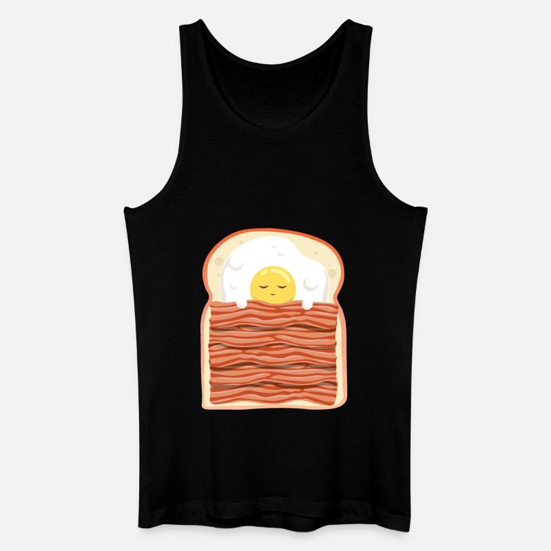 Schlafei mit Speck Schweinefleisch Speck - Männer Bio Tank Top - Schwarz