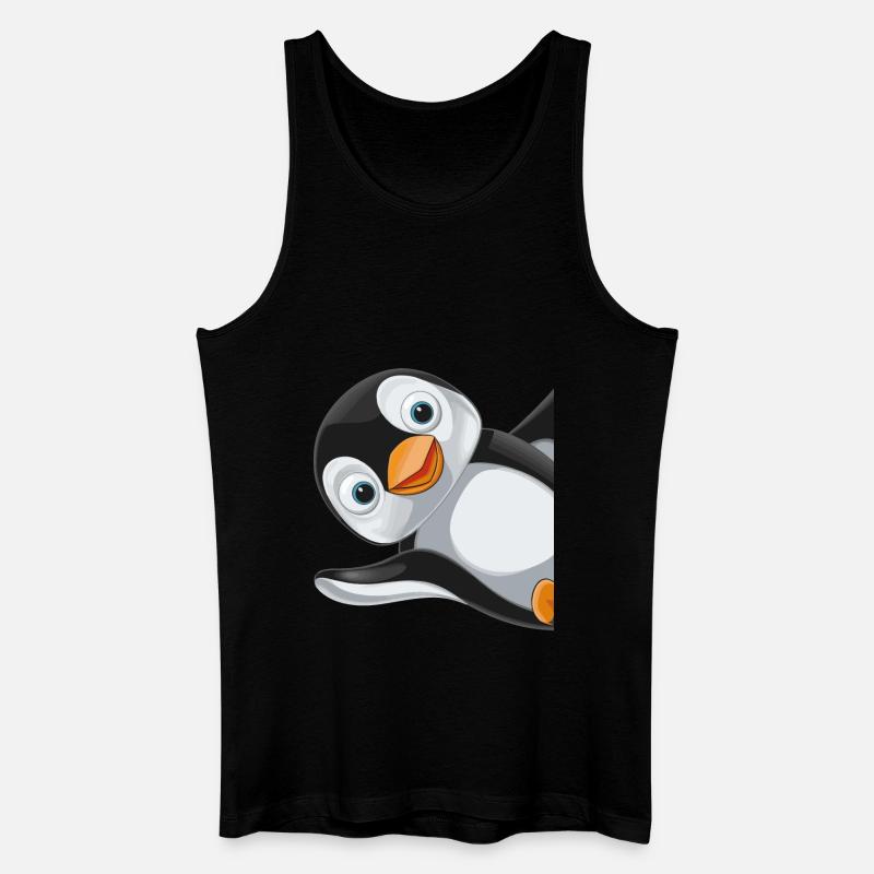 Pinguin Pinguine Tier - Männer Bio Tank Top - Schwarz