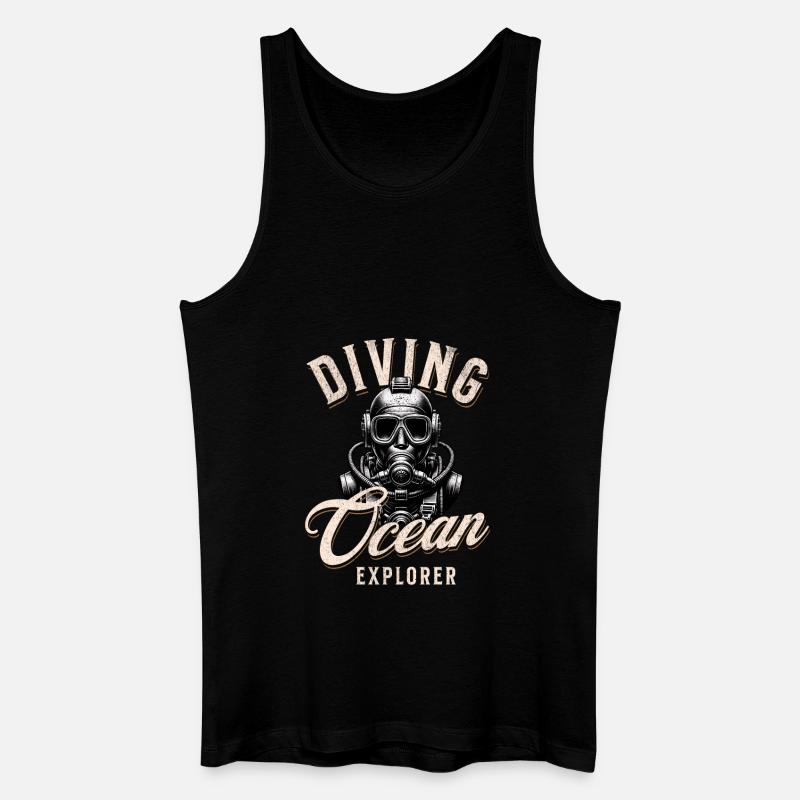 Plongeur Ocean Explorer - Débardeur bio Homme - noir