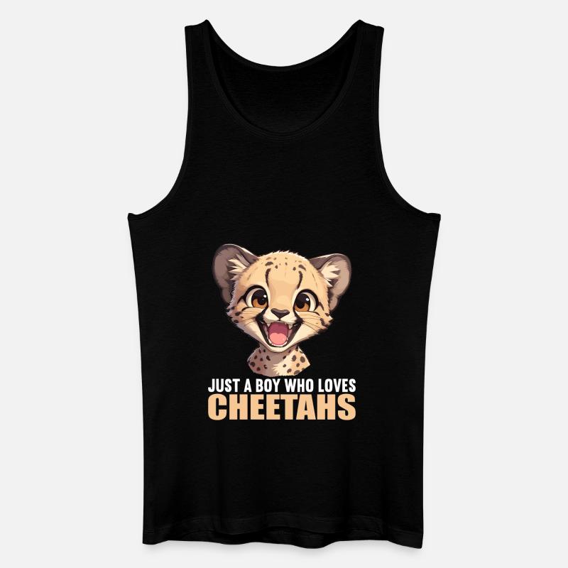 Cheetah Geparde Gepard - Männer Bio Tank Top - Schwarz