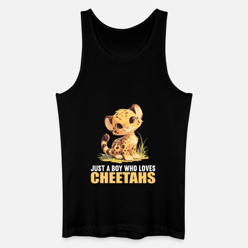 Cheetah Geparde Gepard - Männer Bio Tank Top - Schwarz
