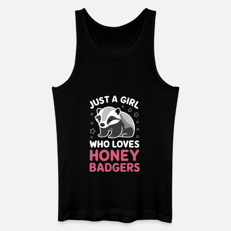 Dachs Honigdachs Tier - Männer Bio Tank Top - Schwarz
