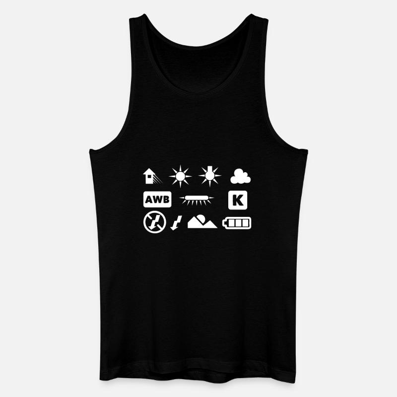 Camera Function Image Photography - Men’s Organic Tank Top - black