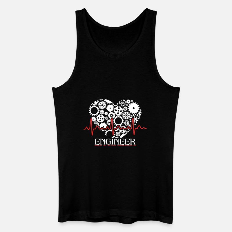 Engineer Engineer Heartbeat - Men’s Organic Tank Top - black