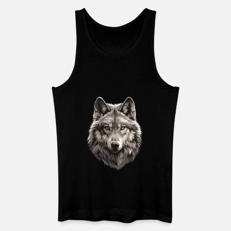 Ulver ulv - Økologisk singlet for menn - svart