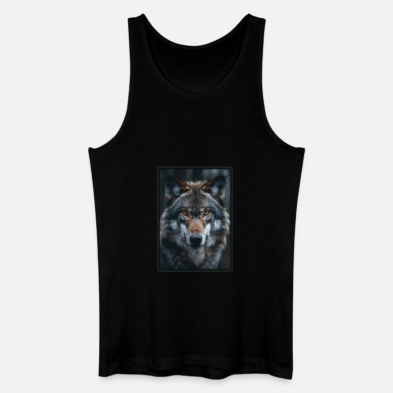 Wölfe Wolf - Männer Bio Tank Top - Schwarz