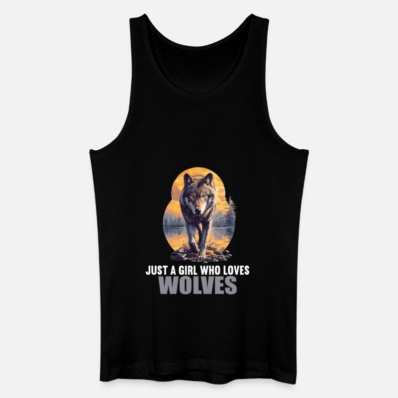 Wölfe Wolf - Männer Bio Tank Top - Schwarz