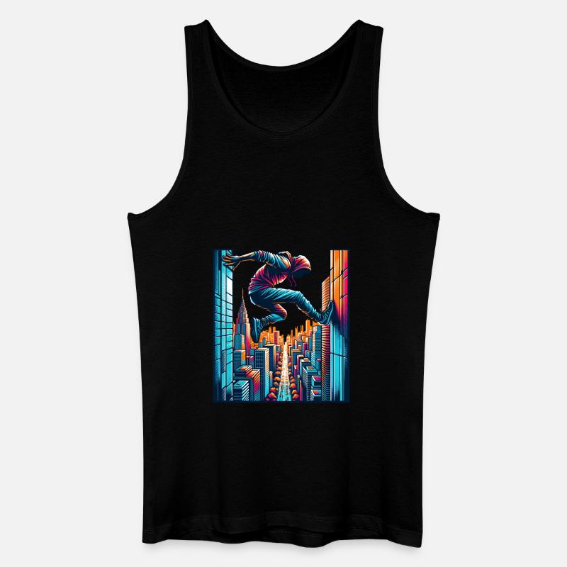 Parkour - Männer Bio Tank Top - Schwarz