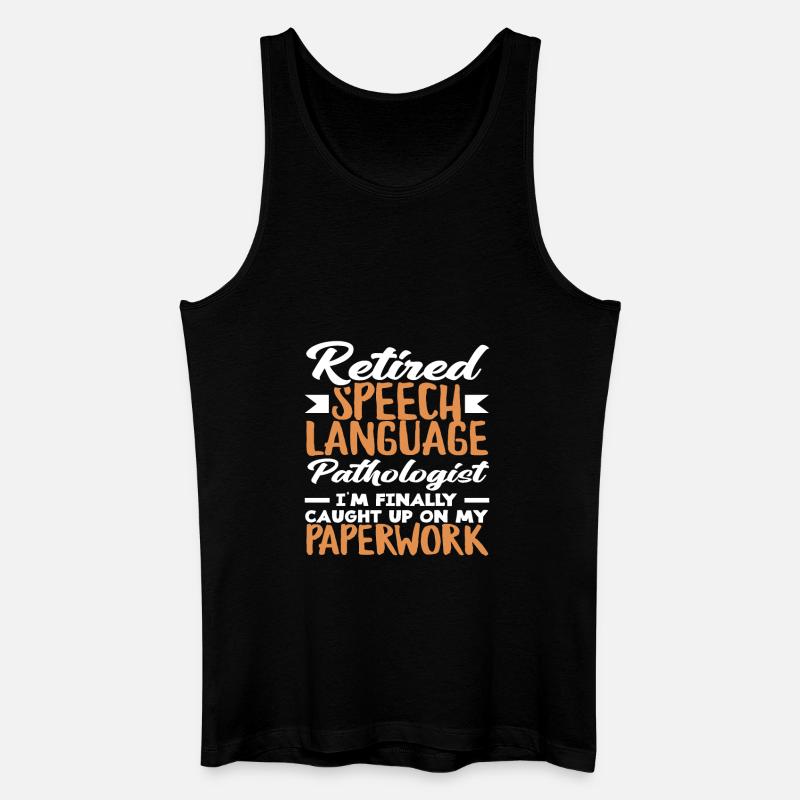 Retired Speech Language Pathologist - Men’s Organic Tank Top - black