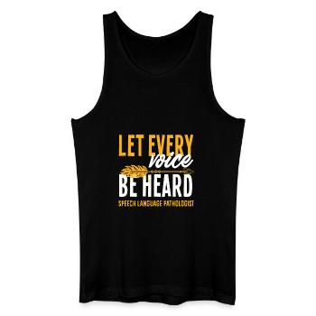 Let every voice be heard - Men’s Organic Tank Top - black - Front