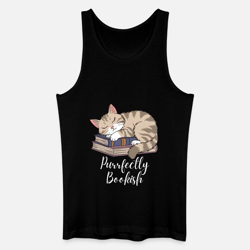 Perfekter Bücherwurm - Männer Bio Tank Top - Schwarz