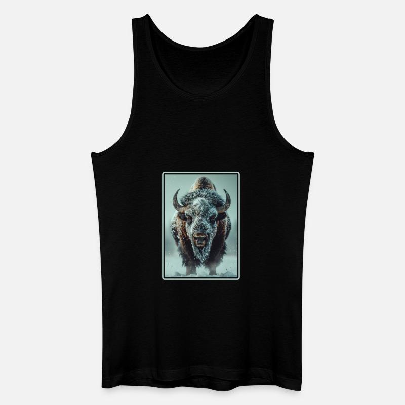 Bisons Bison - Männer Bio Tank Top - Schwarz