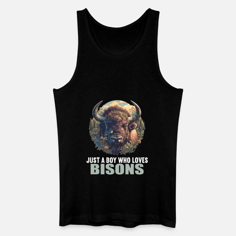 Bisons Bison - Männer Bio Tank Top - Schwarz