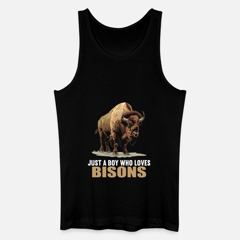 Bisons Bison - Männer Bio Tank Top - Schwarz