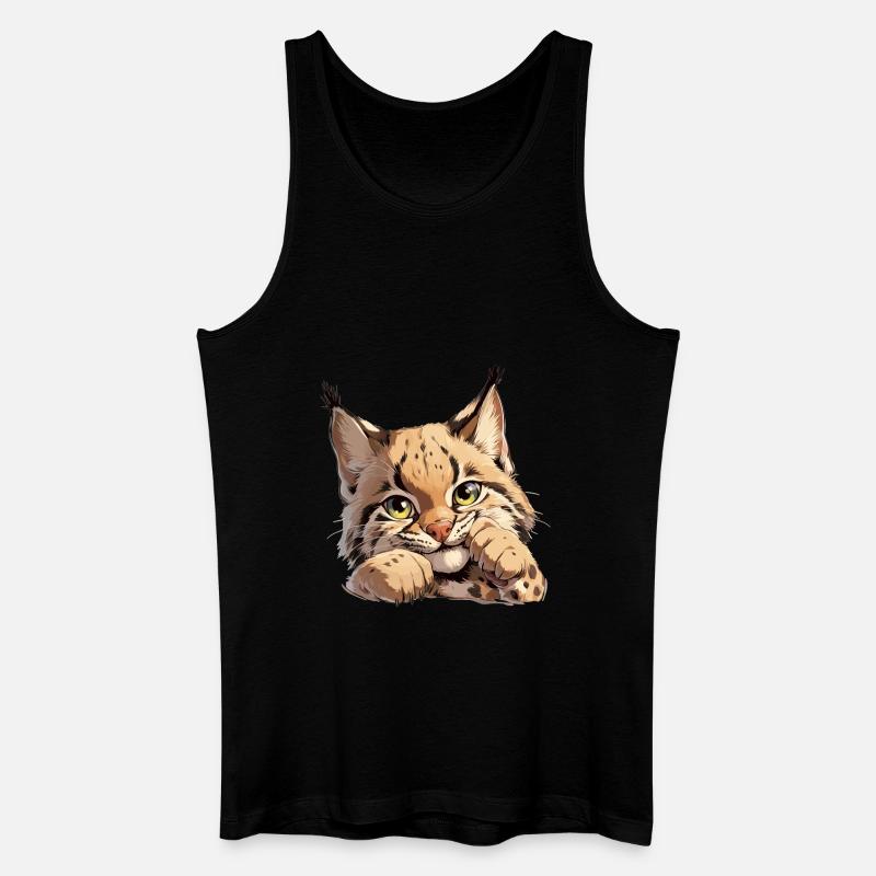 Bobcats Rotluchse Rotluchs Luchs - Männer Bio Tank Top - Schwarz