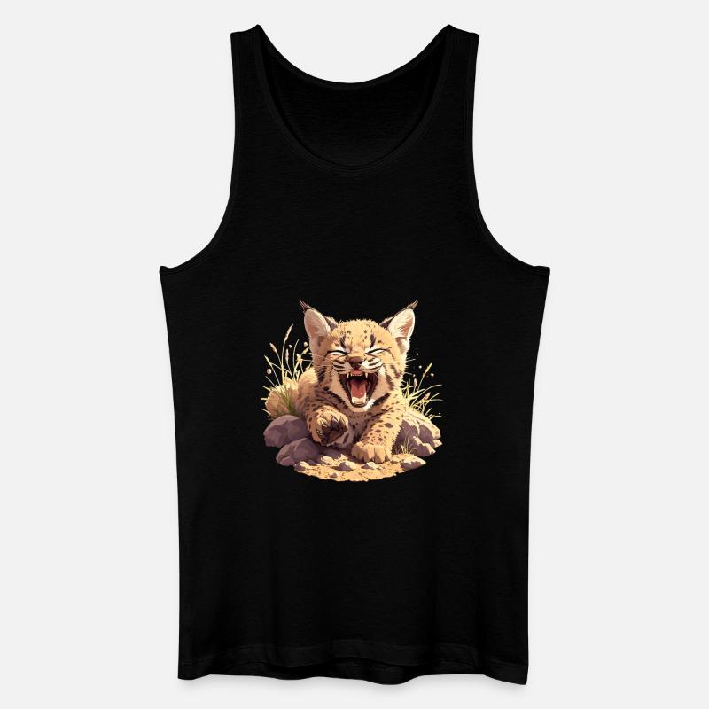 Bobcats Rotluchse Rotluchs Luchs - Männer Bio Tank Top - Schwarz