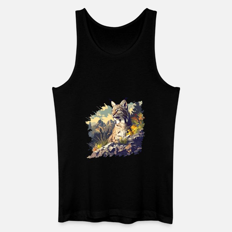 Bobcats Rotluchse Rotluchs Luchs - Männer Bio Tank Top - Schwarz