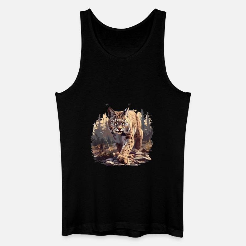 Bobcats Rotluchse Rotluchs Luchs - Männer Bio Tank Top - Schwarz