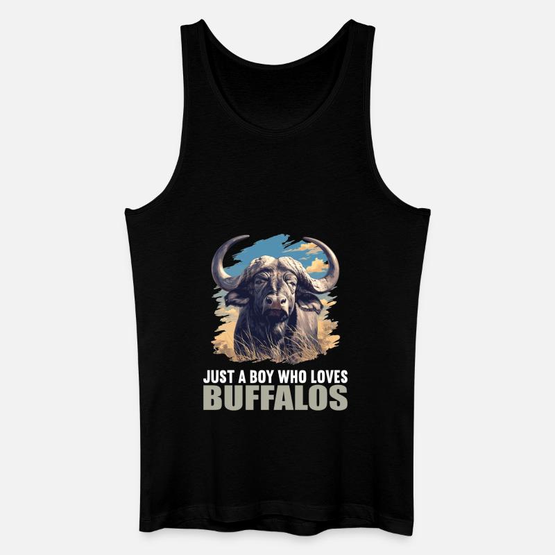 Buffalos Buffalo Büffel - Männer Bio Tank Top - Schwarz