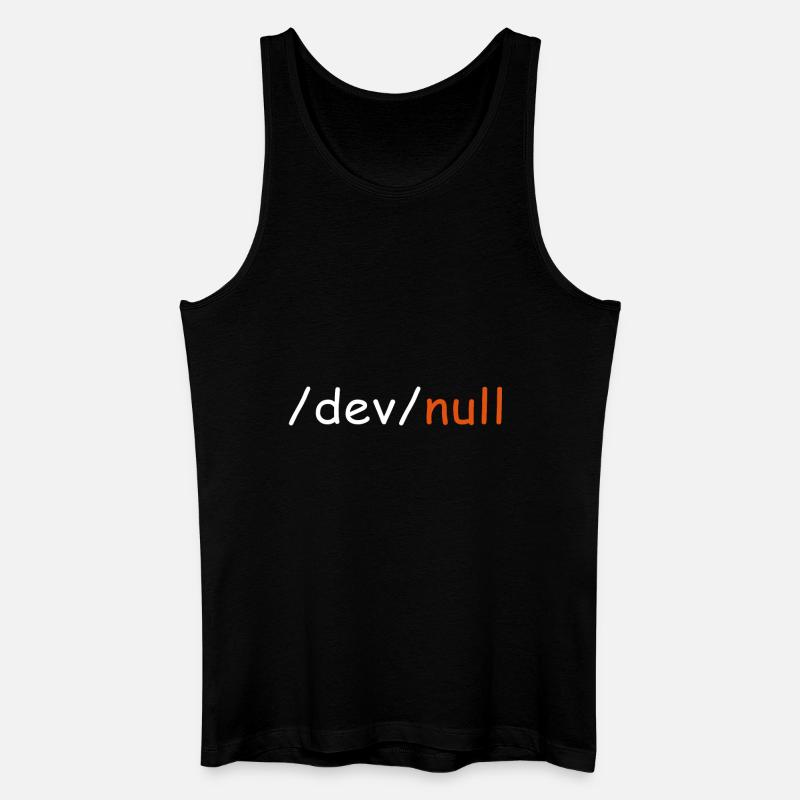 dev null - Männer Bio Tank Top - Schwarz