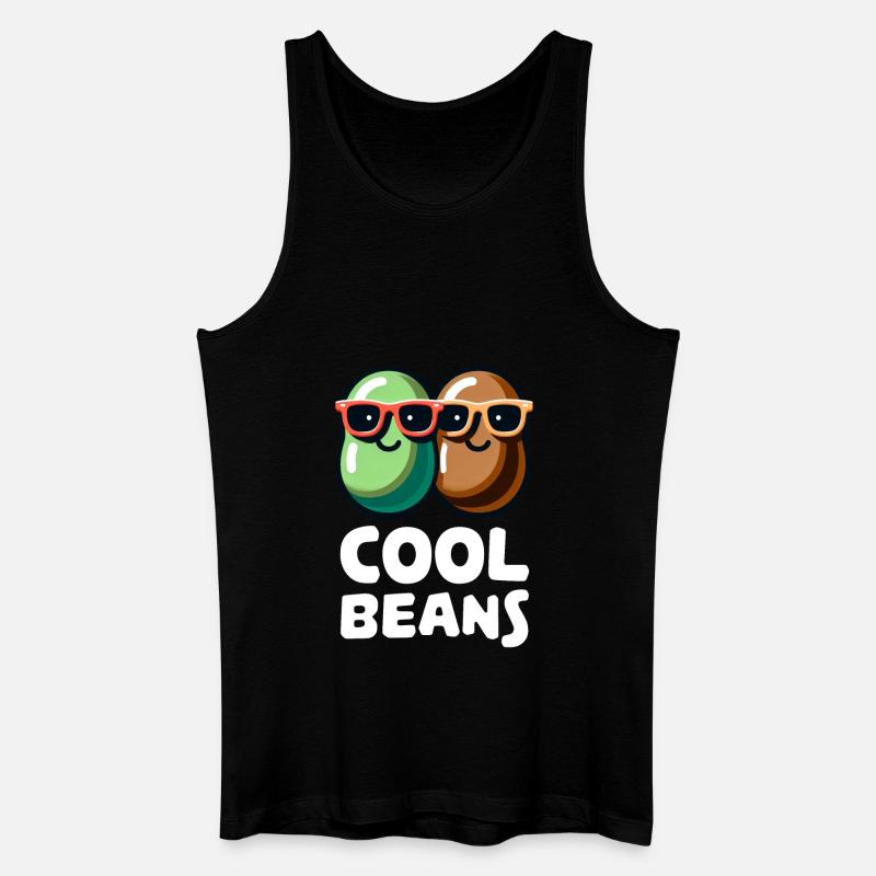 Coole Bohnen Lustiges Bohnendesign - Männer Bio Tank Top - Schwarz