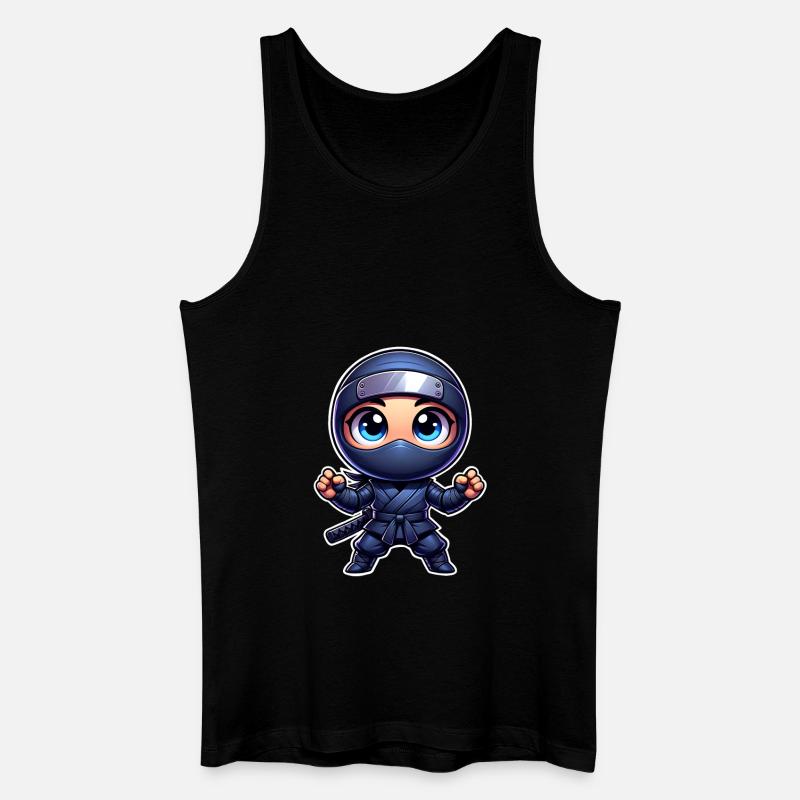 Ninja - Männer Bio Tank Top - Schwarz