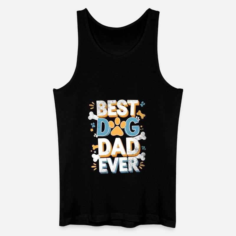 Bester Hundevater - Männer Bio Tank Top - Schwarz