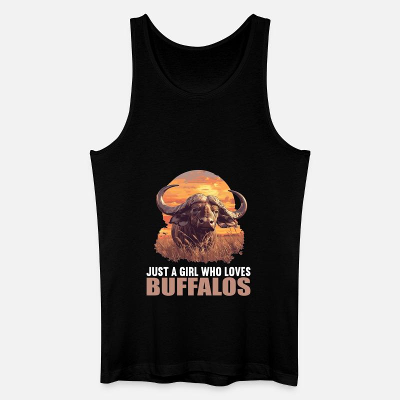 Buffalos Buffalo Büffel - Männer Bio Tank Top - Schwarz