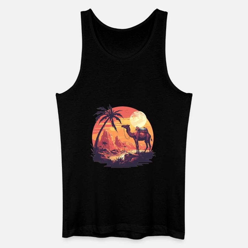 Camel Kamele Kamel - Männer Bio Tank Top - Schwarz