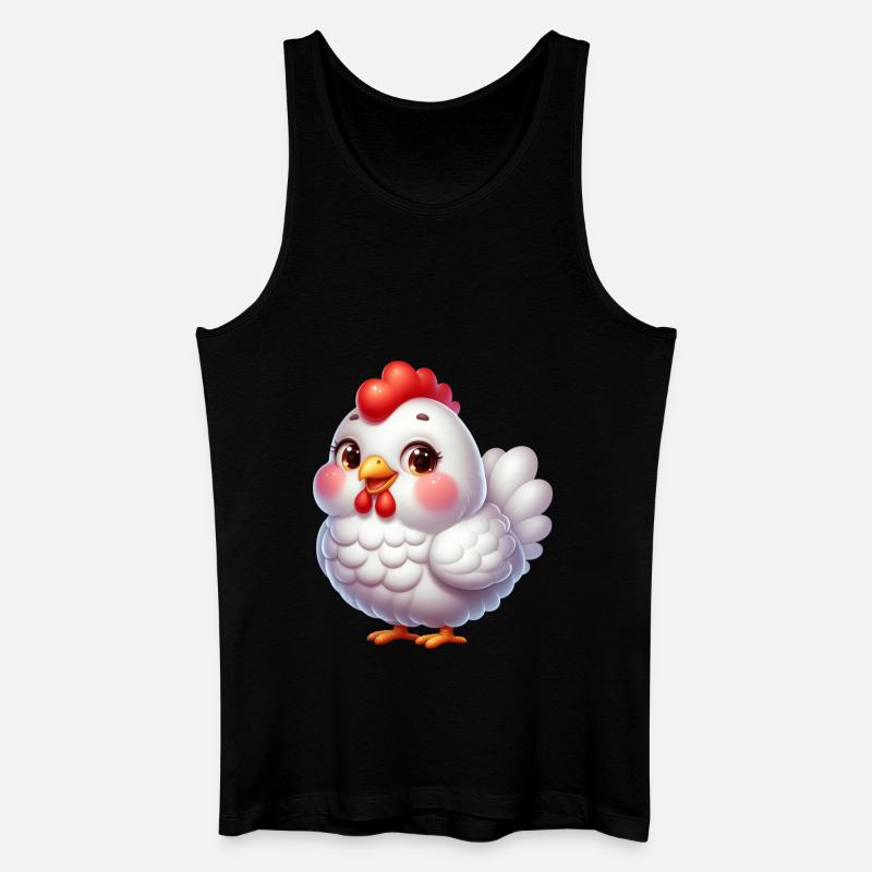 Chicken / Hünchen - Männer Bio Tank Top - Schwarz