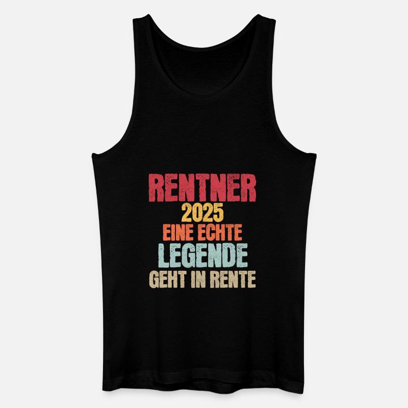 Rentner 2025 - Männer Bio Tank Top - Schwarz