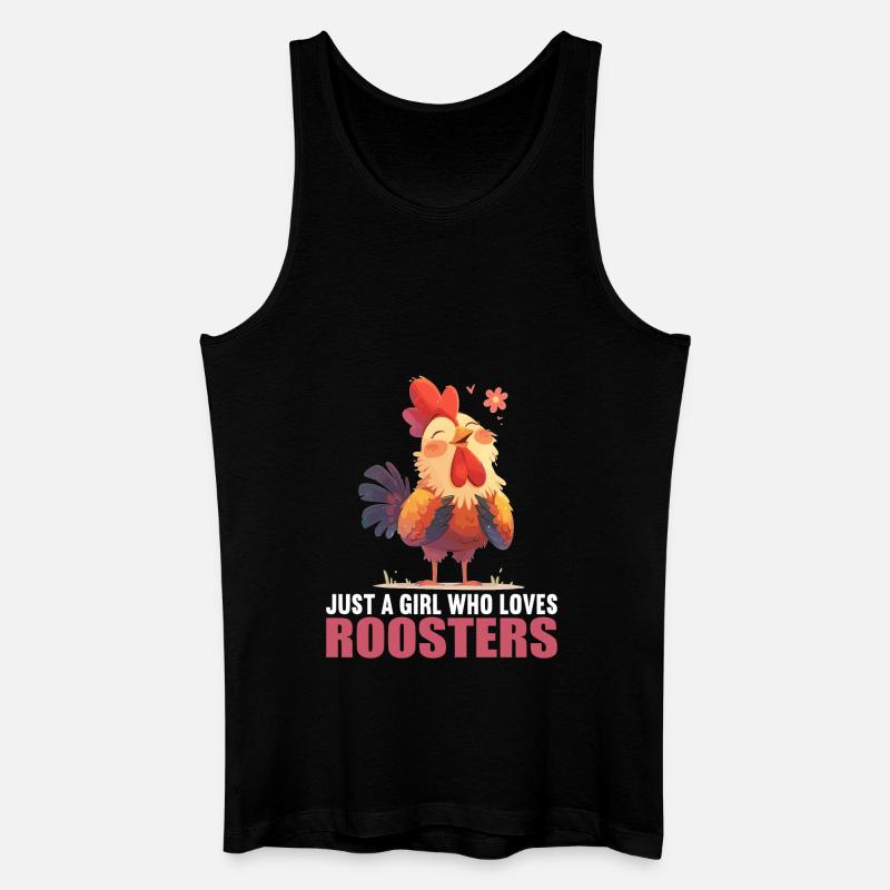 Rooster Hähne Hahn - Männer Bio Tank Top - Schwarz