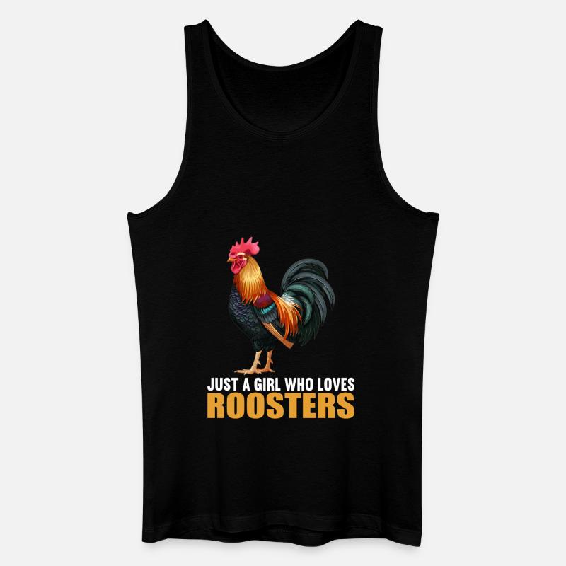 Rooster Hähne Hahn - Männer Bio Tank Top - Schwarz