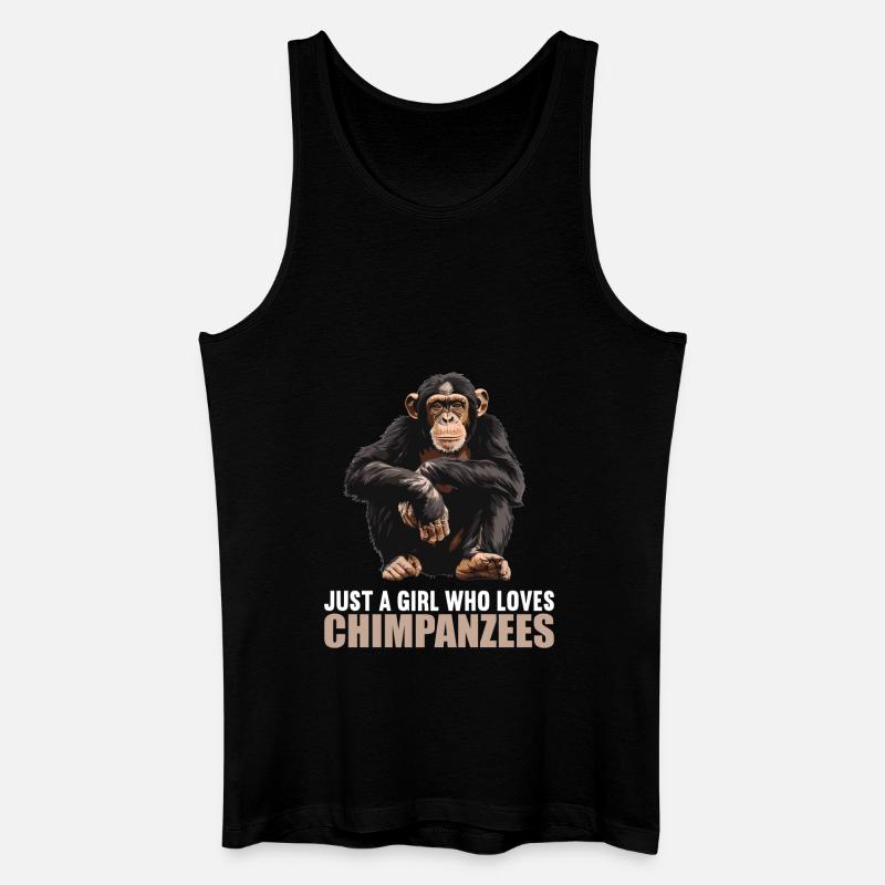 Chimpanzee Schimpansen Schimpanse - Männer Bio Tank Top - Schwarz