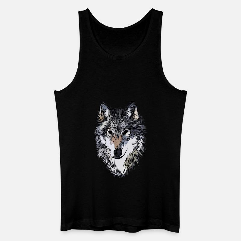 Hunde Gesicht Grafik Design - Männer Bio Tank Top - Schwarz