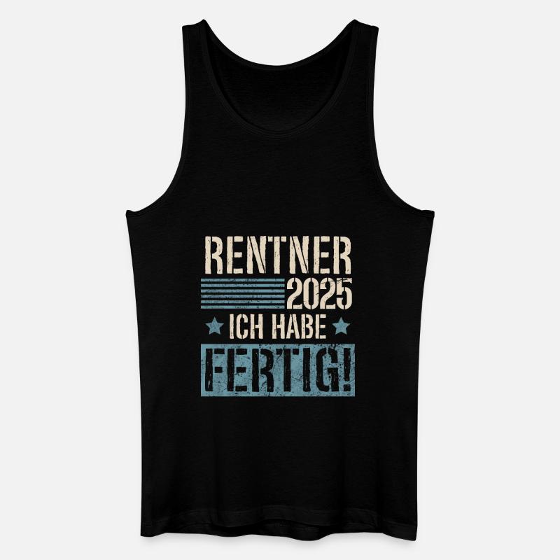 Rentner 2025 - Männer Bio Tank Top - Schwarz