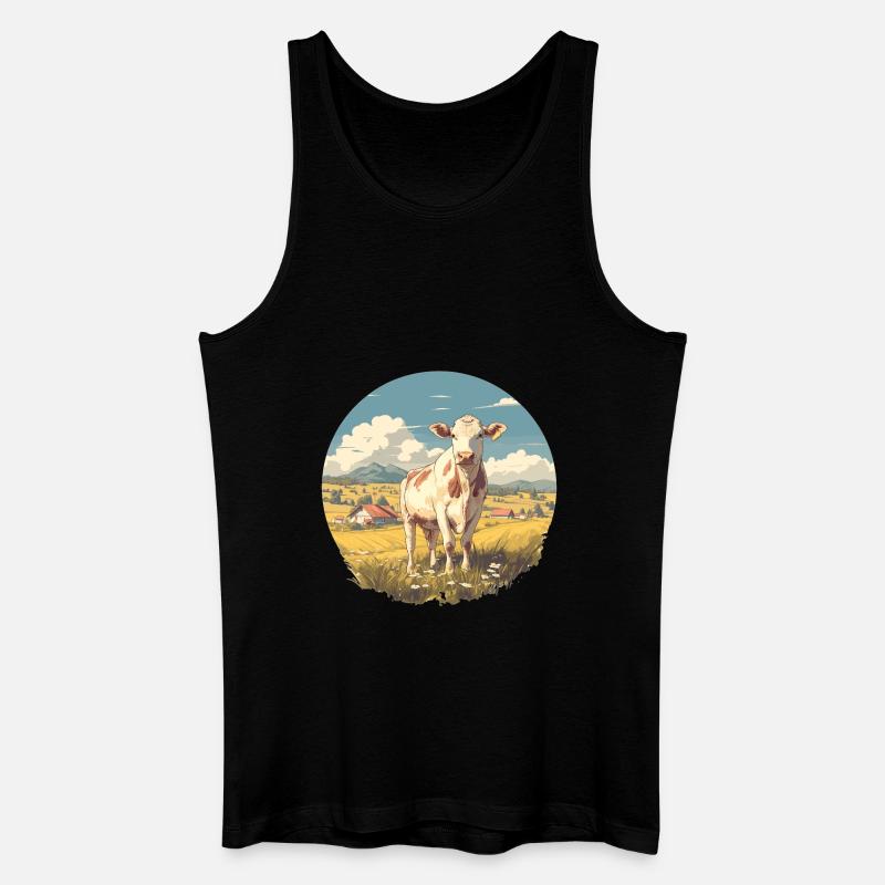 Kühe Kuh - Männer Bio Tank Top - Schwarz