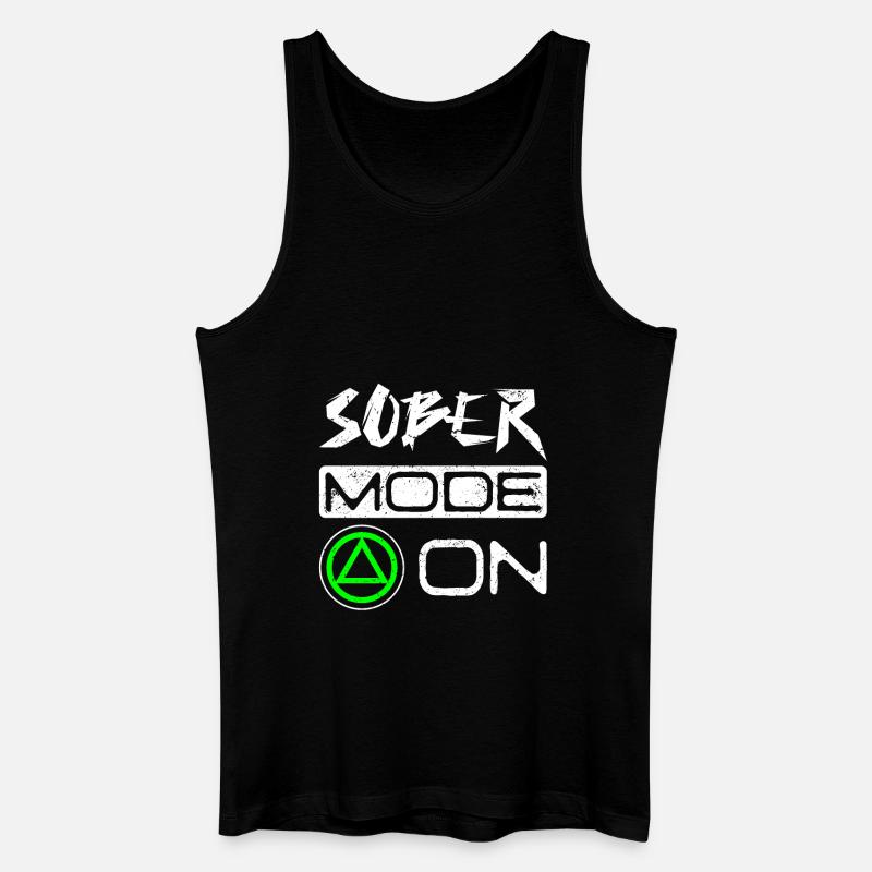 Sobriety Sober mode on - Men’s Organic Tank Top - black